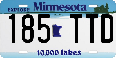 MN license plate 185TTD