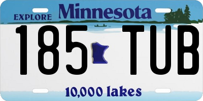 MN license plate 185TUB