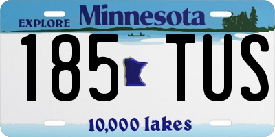 MN license plate 185TUS