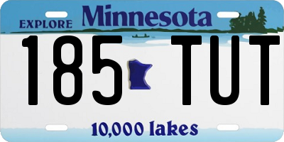 MN license plate 185TUT