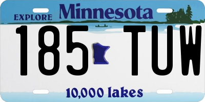 MN license plate 185TUW