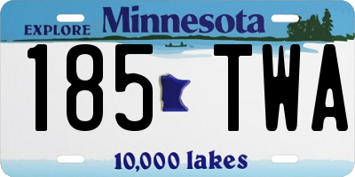 MN license plate 185TWA