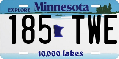 MN license plate 185TWE