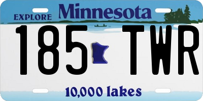 MN license plate 185TWR