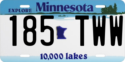 MN license plate 185TWW