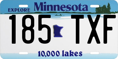 MN license plate 185TXF