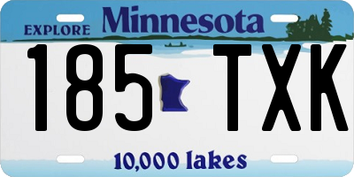 MN license plate 185TXK
