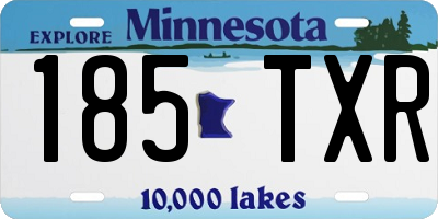 MN license plate 185TXR