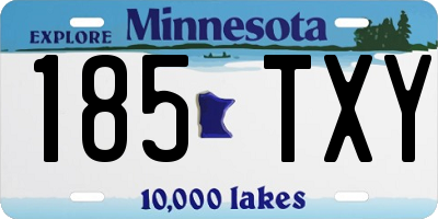 MN license plate 185TXY