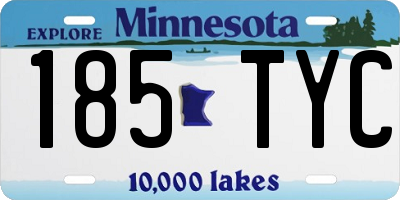 MN license plate 185TYC