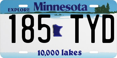 MN license plate 185TYD
