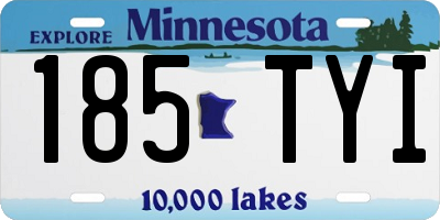 MN license plate 185TYI
