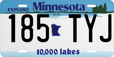 MN license plate 185TYJ