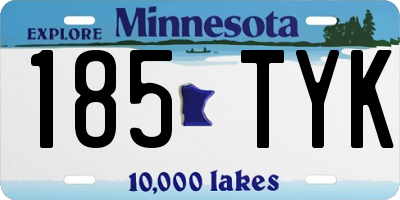 MN license plate 185TYK