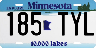 MN license plate 185TYL