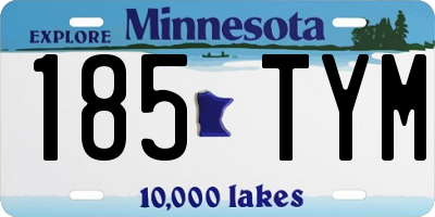 MN license plate 185TYM