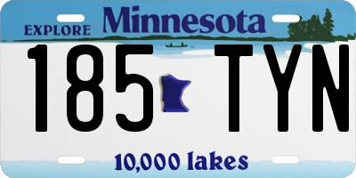MN license plate 185TYN
