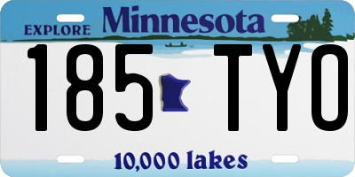 MN license plate 185TYO