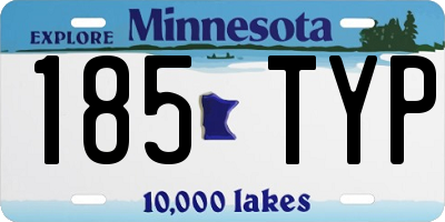 MN license plate 185TYP