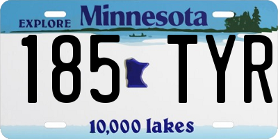 MN license plate 185TYR