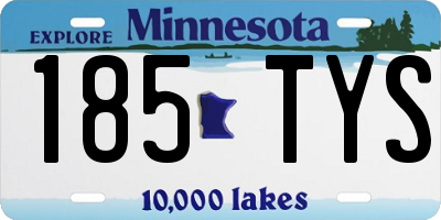 MN license plate 185TYS