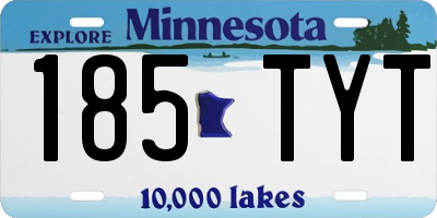 MN license plate 185TYT