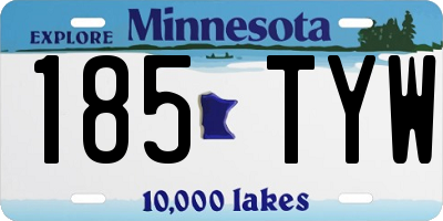MN license plate 185TYW