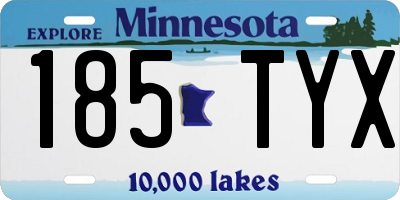 MN license plate 185TYX