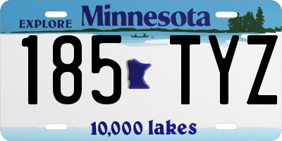 MN license plate 185TYZ