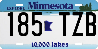 MN license plate 185TZB