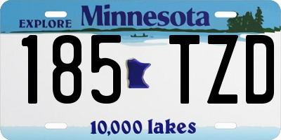 MN license plate 185TZD