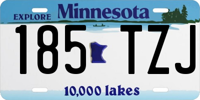 MN license plate 185TZJ