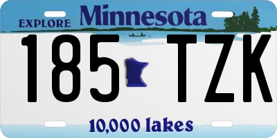 MN license plate 185TZK