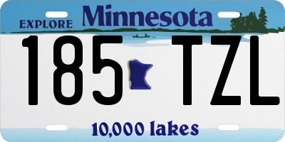 MN license plate 185TZL