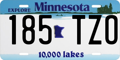 MN license plate 185TZO