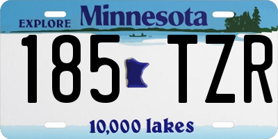 MN license plate 185TZR