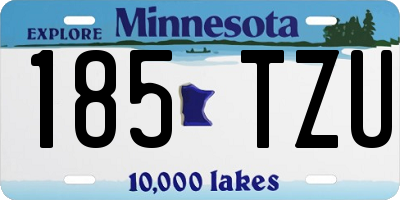 MN license plate 185TZU