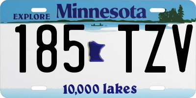 MN license plate 185TZV