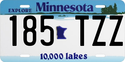 MN license plate 185TZZ