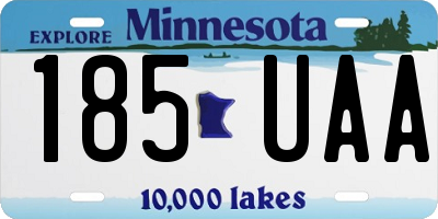 MN license plate 185UAA
