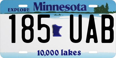 MN license plate 185UAB