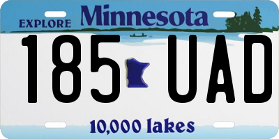 MN license plate 185UAD