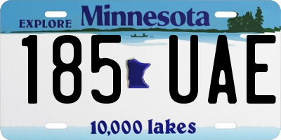 MN license plate 185UAE
