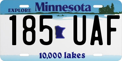 MN license plate 185UAF
