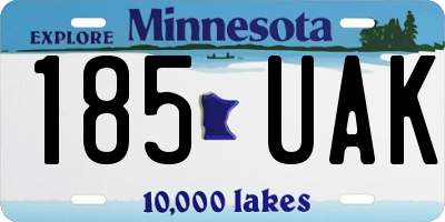 MN license plate 185UAK