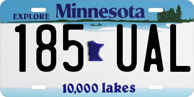 MN license plate 185UAL