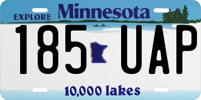 MN license plate 185UAP