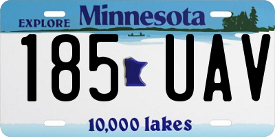 MN license plate 185UAV