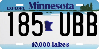 MN license plate 185UBB