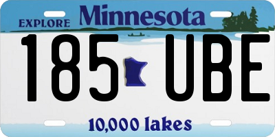MN license plate 185UBE